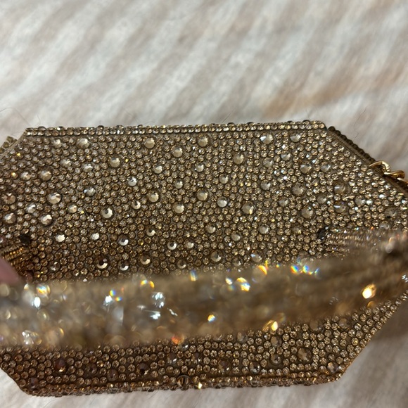 House of Harlow gold rhinestone purse clutch - Picture 3 of 5